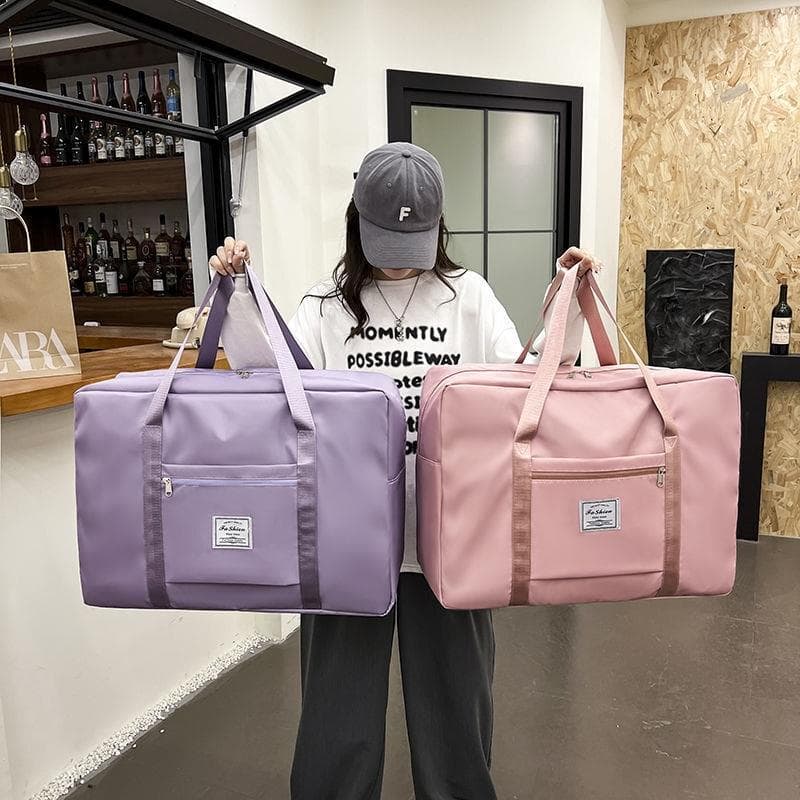 Bolsa de viagem feminina, bolsa de bagagem de curta distância, bolsa de armazenamento, grande capacidade, leve, para mul