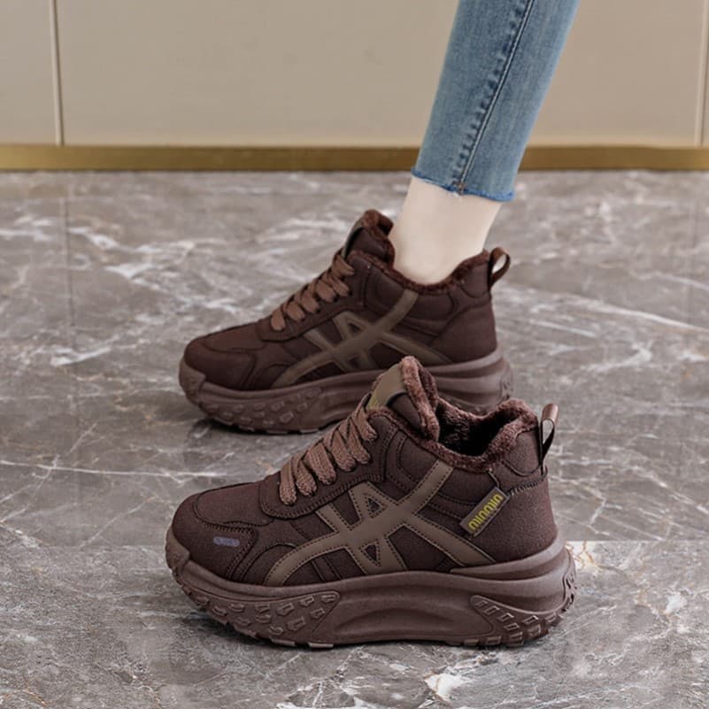 2025 senhoras de venda quente papai sapatos forro de lã quente nicho de alta qualidade sapatos casuais mostrando pés peq