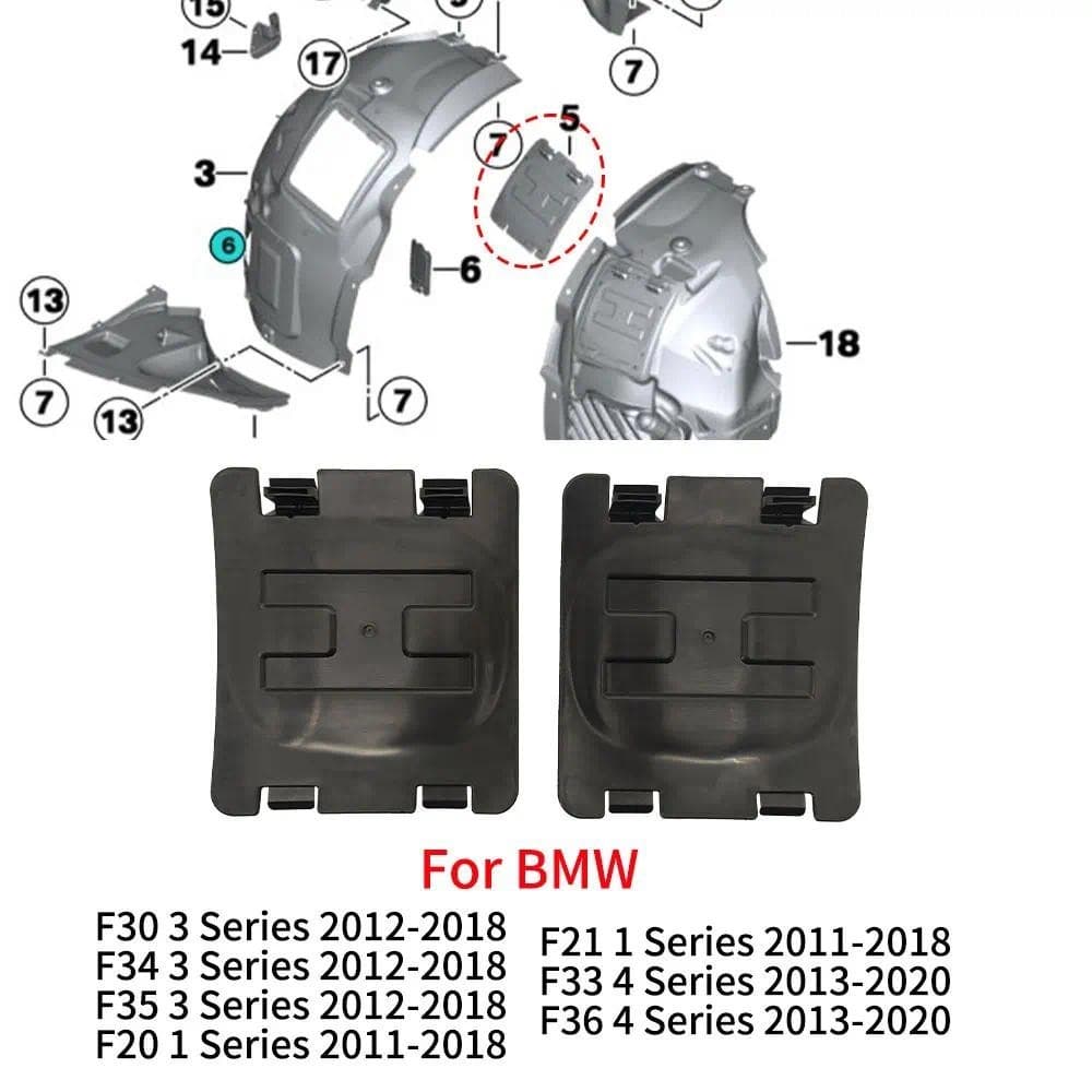 Arco Da Roda Dianteira Do Carro Fender Forro Painel De Acesso Tampa Capa Farol Substituição Lâmpada Para BMW F20 F30 F34