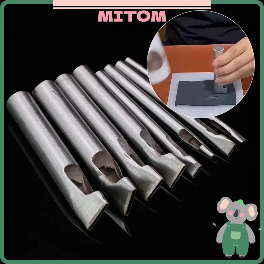 MITOM 1 Peça Perfurador De Couro , Cinto Artesanal , Oval , Furo Oco De Aço , Ferramentas DIY Elipse