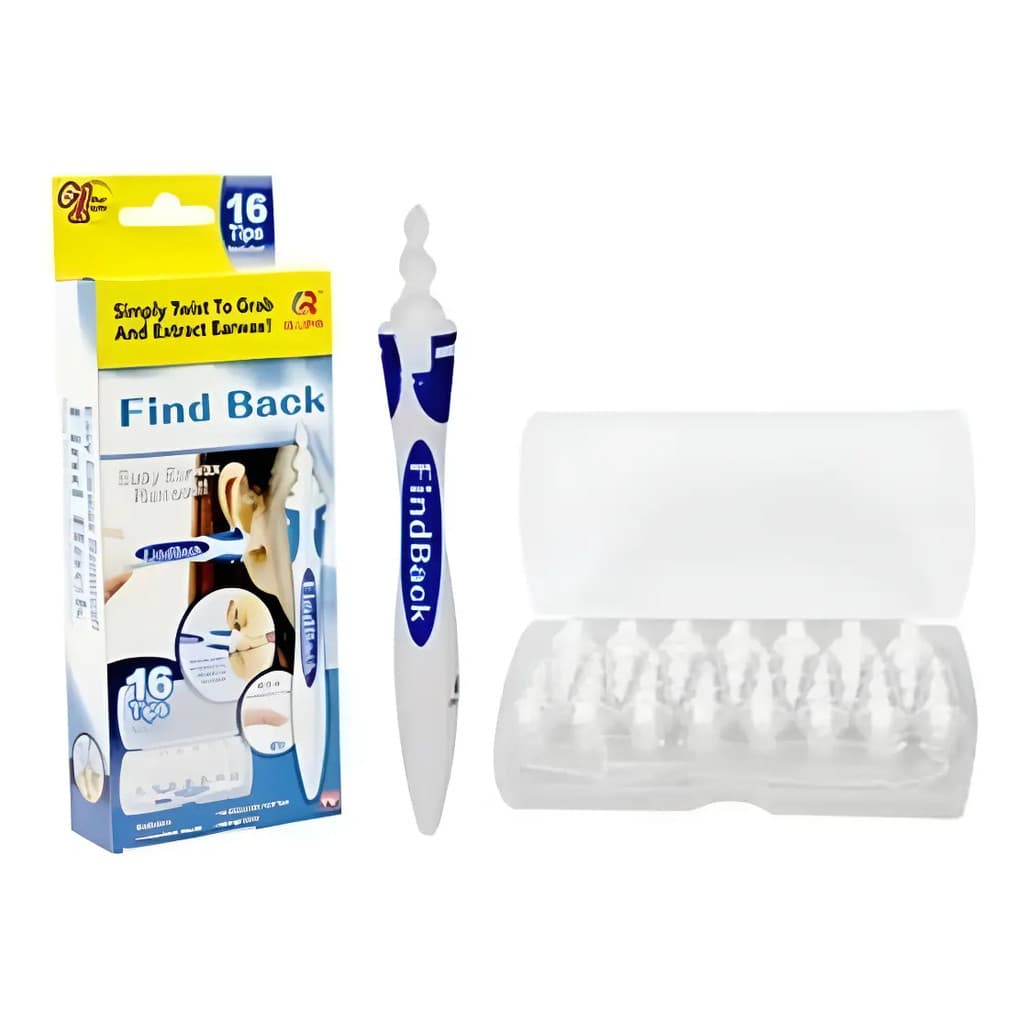 Limpador de Ouvido em Espiral com 16 Pontas Silicone