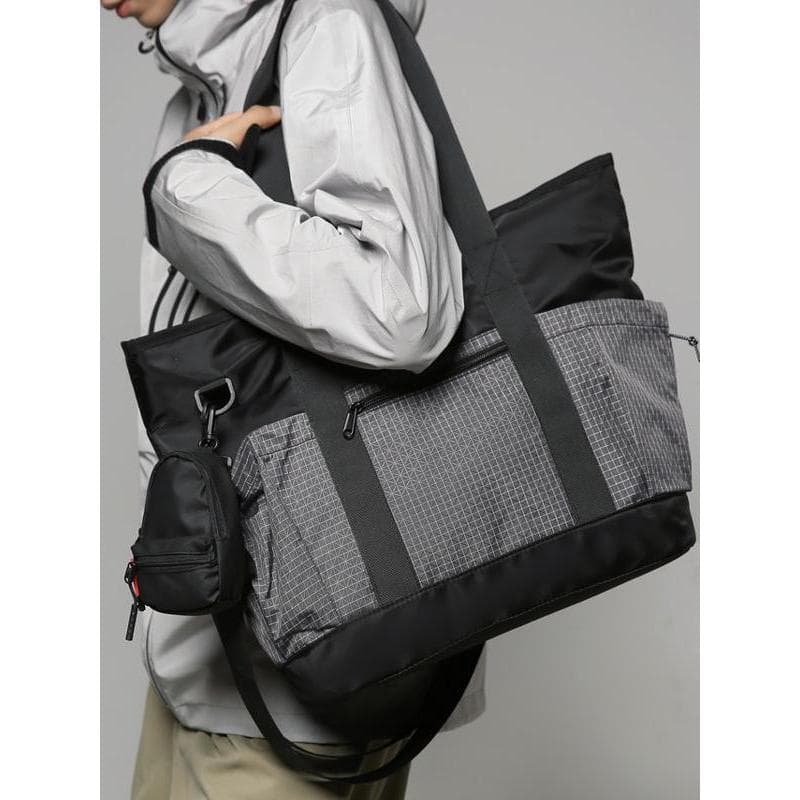 Bolsa de ombro masculina à prova d'água, grande capacidade, bolsa portátil para estudantes, Casual, roupa de trabalho, b