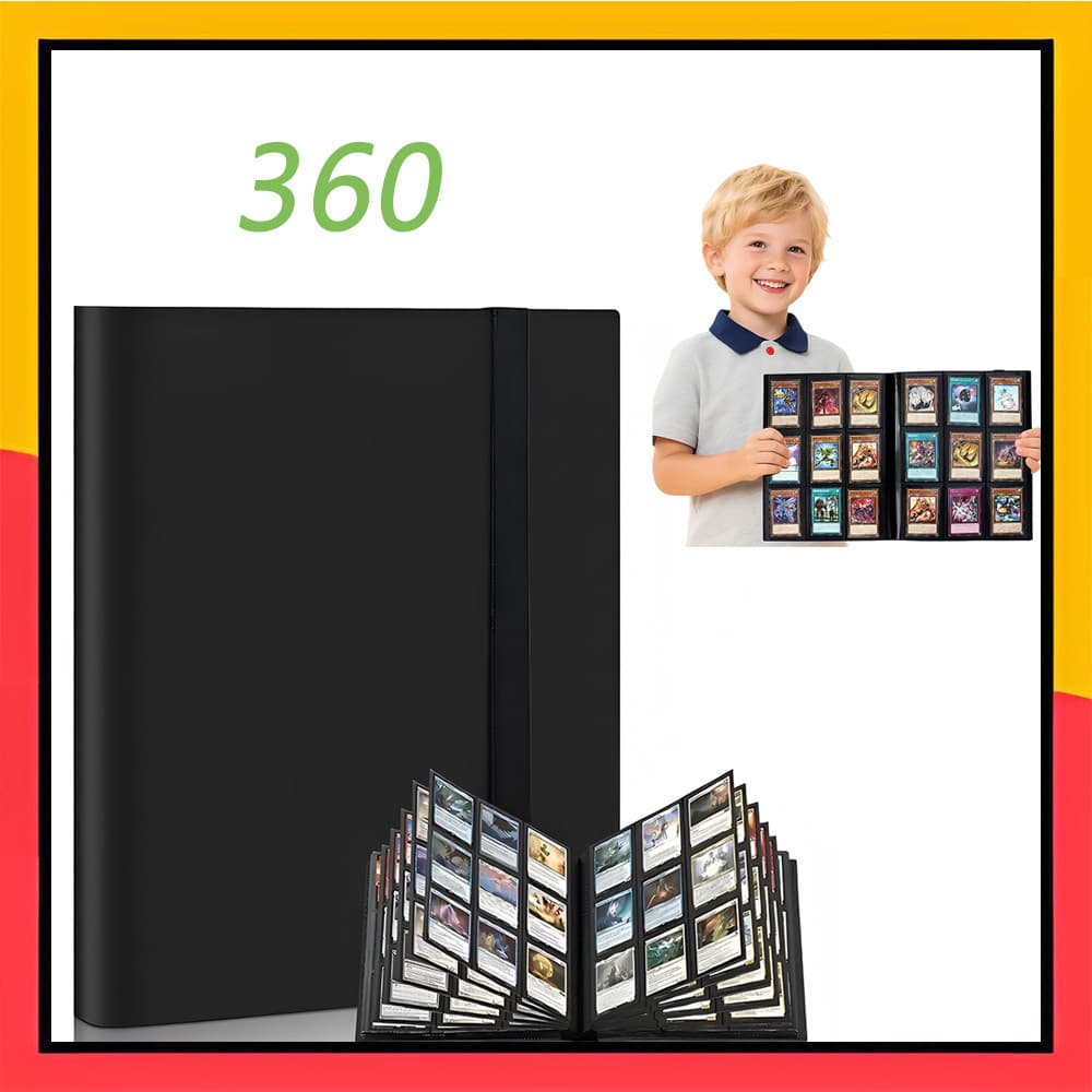 fichário álbum grande para cartas pokemon - cabem 360