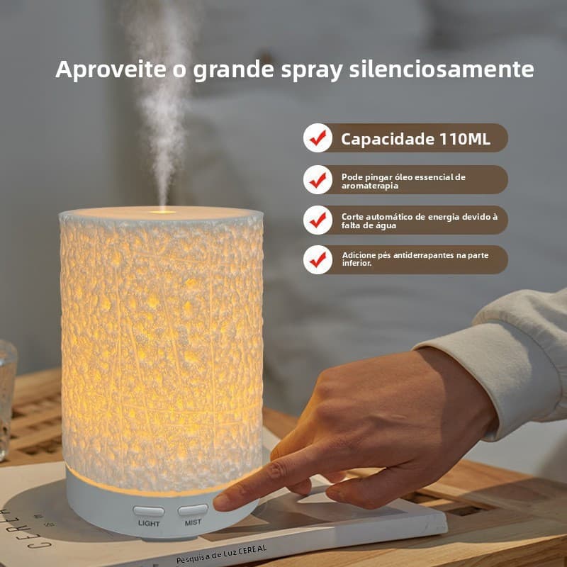 Umidificador de Aromaterapia para Uso Doméstico, Pequeno Mini Umidificador para Bebês com Iluminação Ambiente