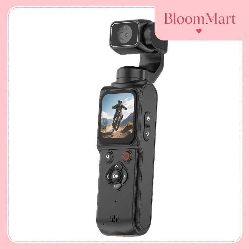 Câmera esportiva portátil HD 4K com cabeça de bolso e vlog para viagem Câmera portátil para tiro ao ar livre