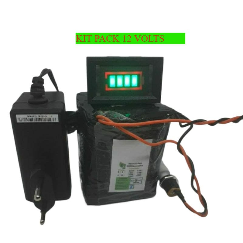 TOP Kit pack bate 12 v BMS +Medidor+Carregador som Bob mp3