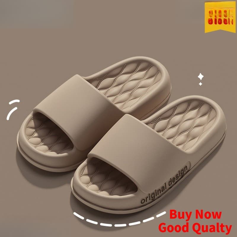 Chinelos Femininos de Verão com Sola Grossa Antiderrapante em Cores Sólidas 4CM 2024 VTJH