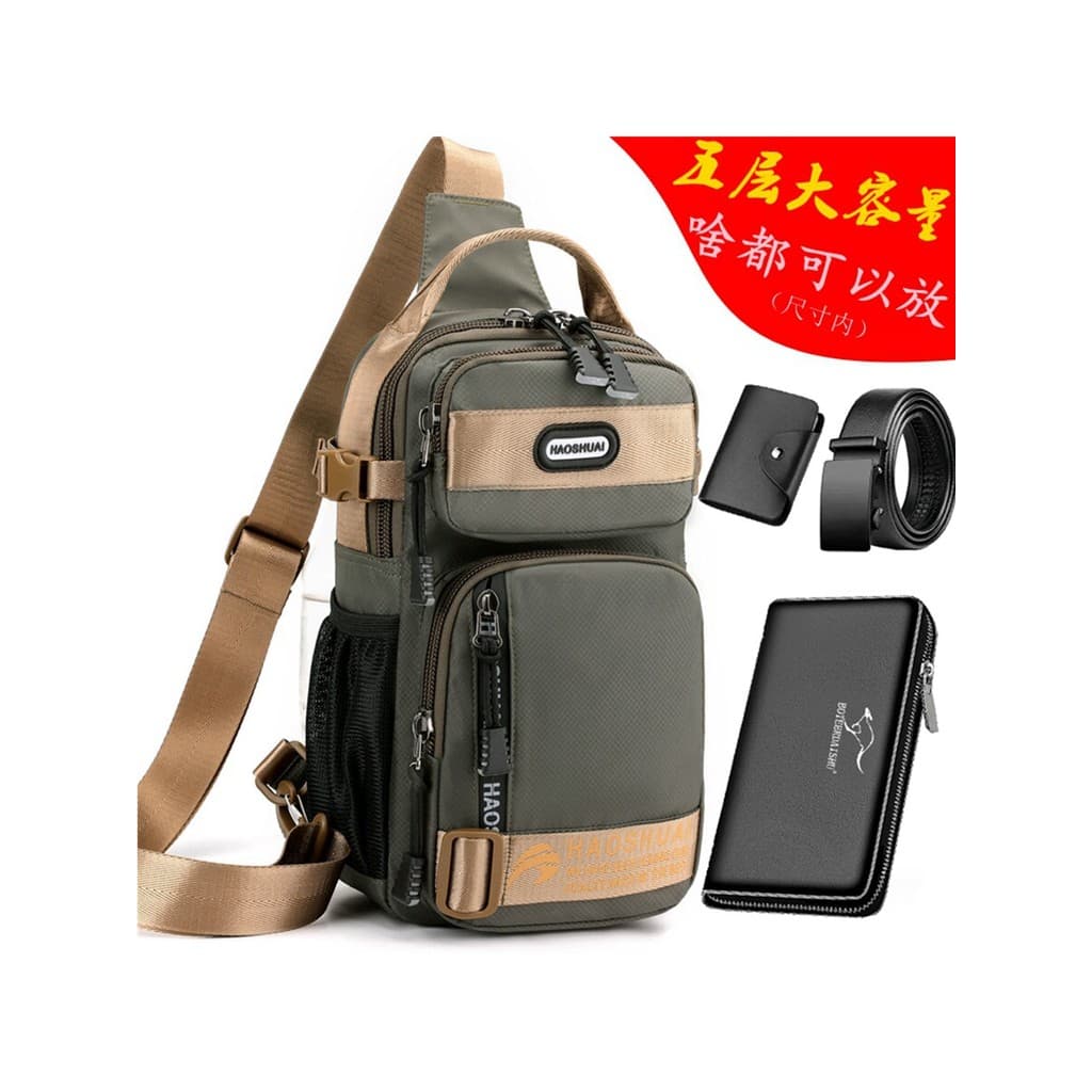 2024 novo estilo bolsa de peito bolsa mensageiro masculina grande capacidade Street Wear bolsa de ombro Casual bolsa mas