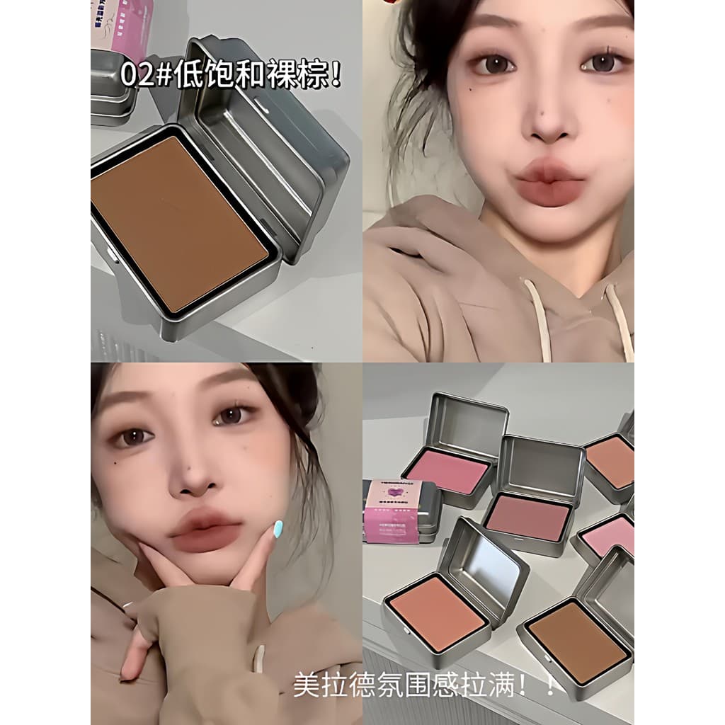 Pele amarela nativa asiática maquiagem Nude café terra marrom Blush luz europeu americano tailandês maquiagem sardas ter