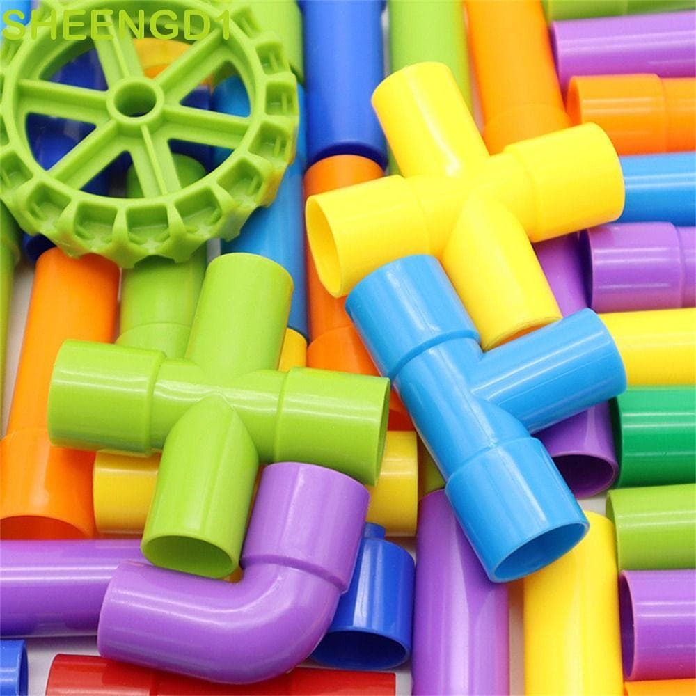 SHEENGD1 Blocos De Construção De Tubos De Água , Tijolos DIY , Montagem De Túnel De Tubulação , Designer