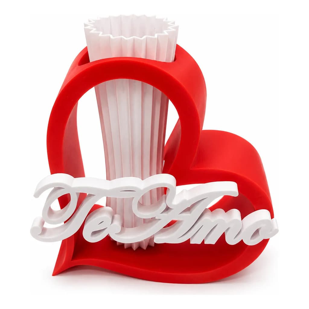 Dia Dos Namorados - Coração Te Amo - Com Vaso - Decoração