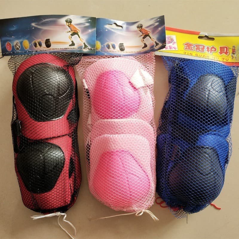 Roller Skate Equipamento de proteção Joelheiras infantis Skate Skate Skate Conjunto de equipamentos de proteção Skate Bi
