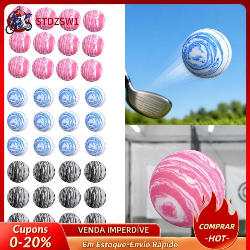 [stdzsw1] Bolas De Golfe De Espuma Design Colorido Macias De 42 Mm Para Mini Prática Interna E Equipamento De Jogo De Br