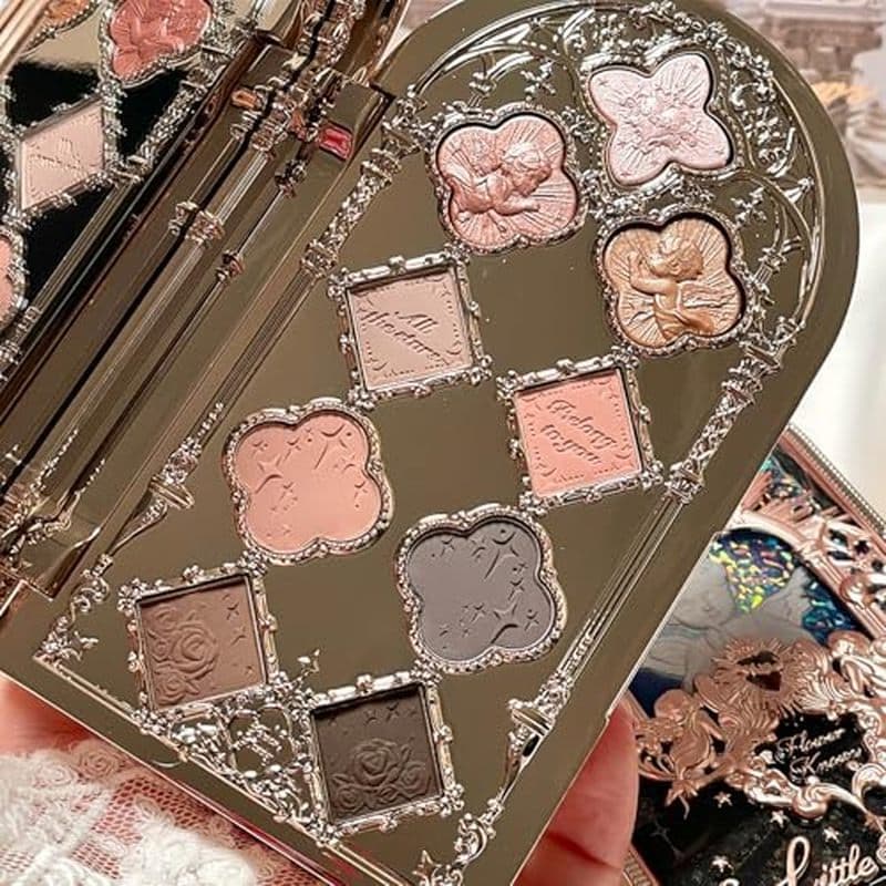 Angel) Shimmer Oz (Maquiagem 01 , Paleta De Flores Foscas 0.37 , Rosa Com Lindos Tons Suaves + Bege 6 Olhos De Anjos Mis