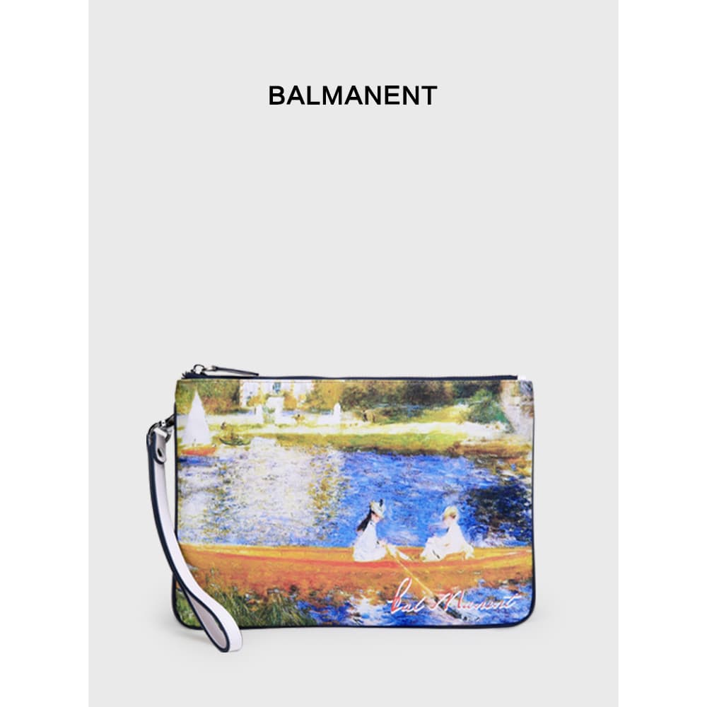 Bolsa de mão masculina de alta qualidade 2026 Novo estilo de couro genuíno estilo pintura a óleo Bolsa Envelope de grand
