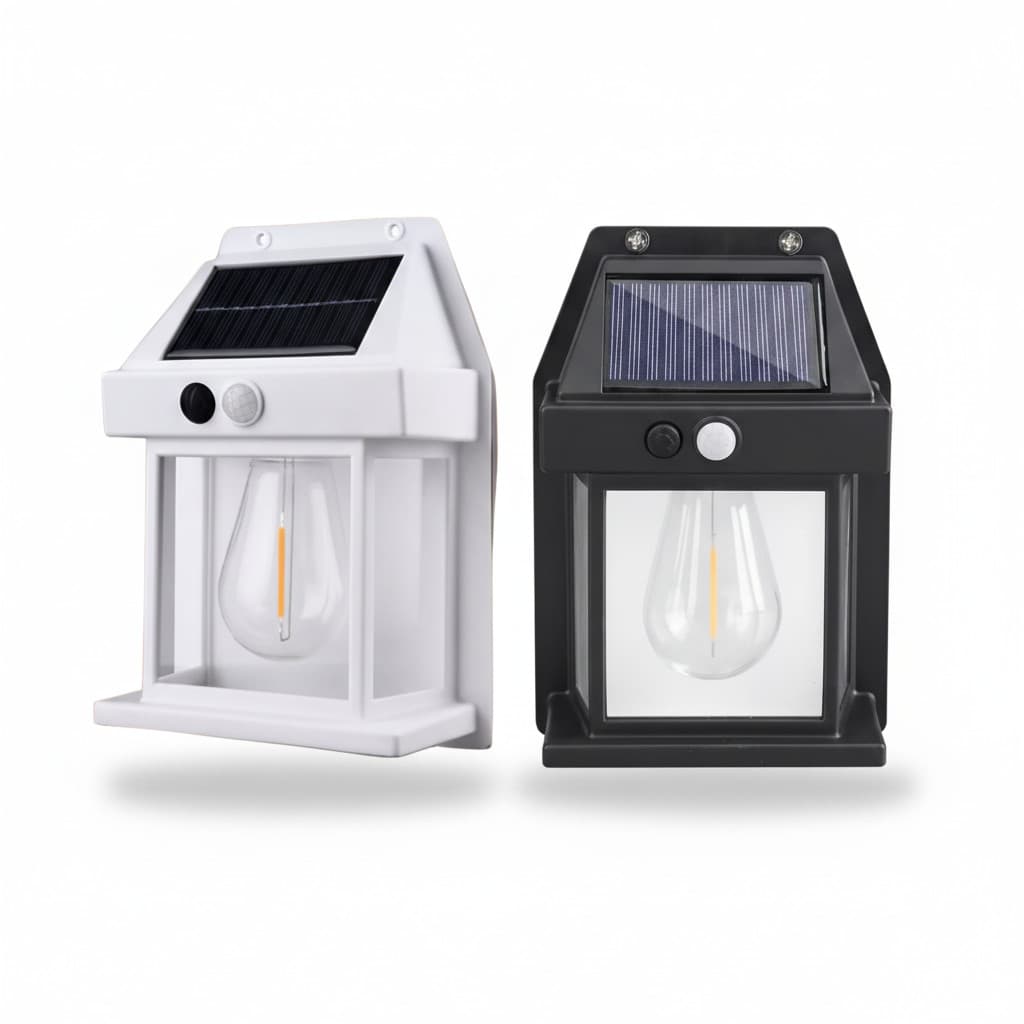 Luminária Refletor Solar LED Sensor Movimento Parede IP65 Luz Quente Externa Segurança Econômic