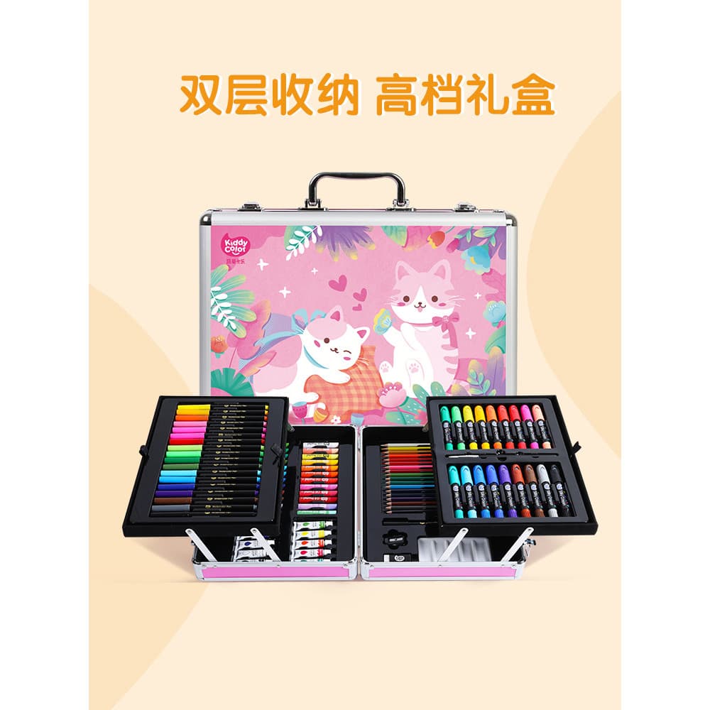 Katie Carle Conjunto de pintura infantil Ferramentas de pintura Conjunto completo Caneta aquarela Pincel para meninas Ca