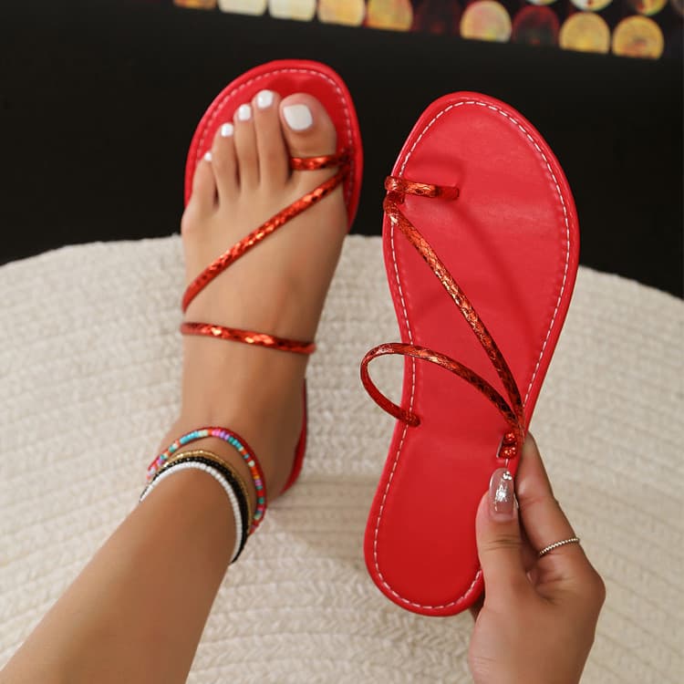 Chinelos de palha chaussures conjunto de cor sólida dedo do pé tamanho grande plana praia sandálias femininas