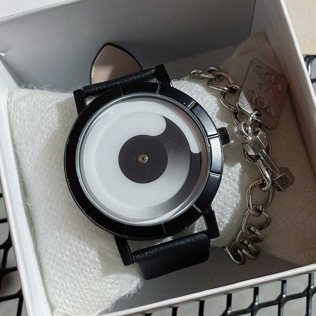 Relógio juvenil masculino feminino estudantes high-End nicho simples tecnologia preta estilo Preppy estudantes do ensino