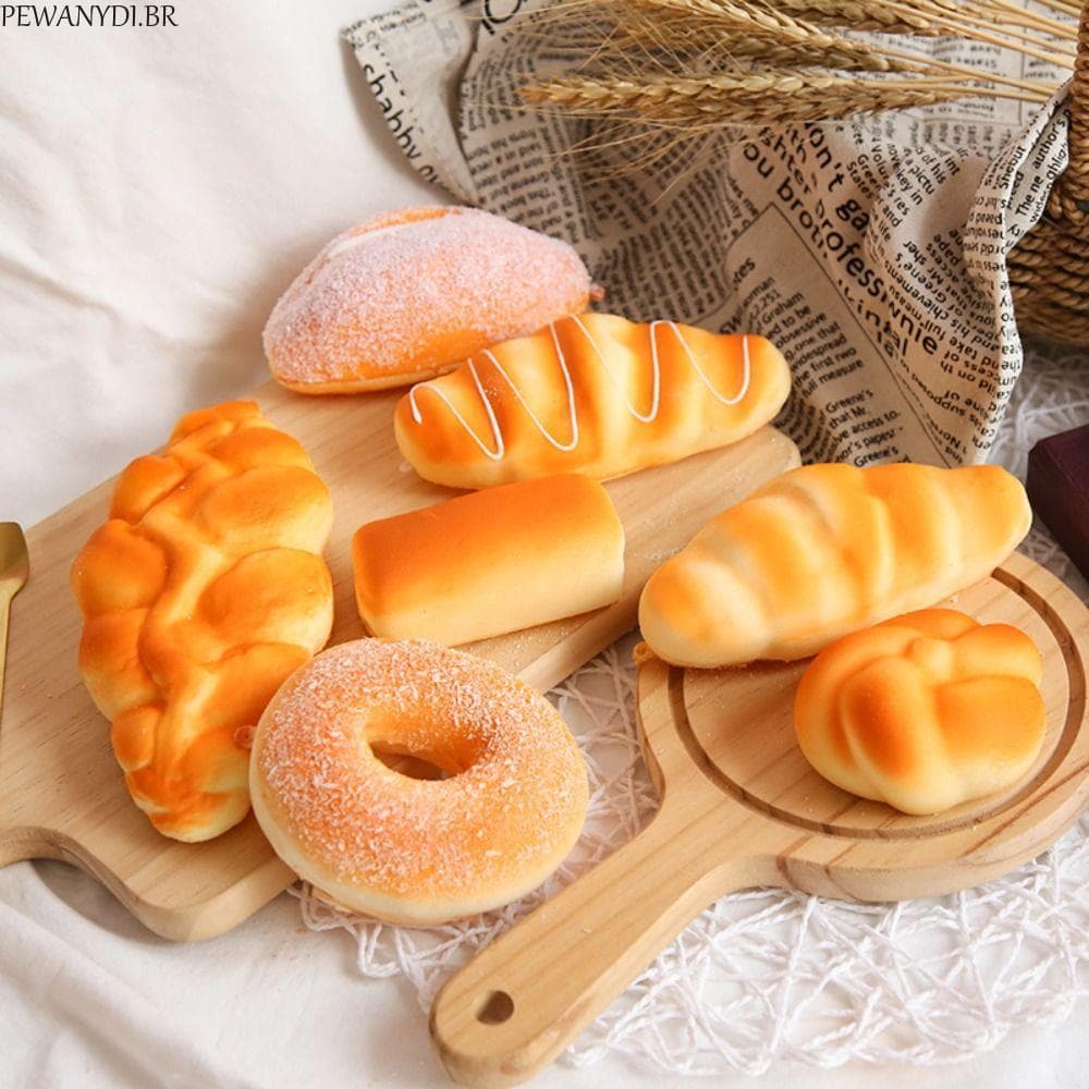 PEWANYDI Simulado Brinquedo De Pão Artificial , Simulação De Comida Tease Pessoas SqueezeToys , Macio
