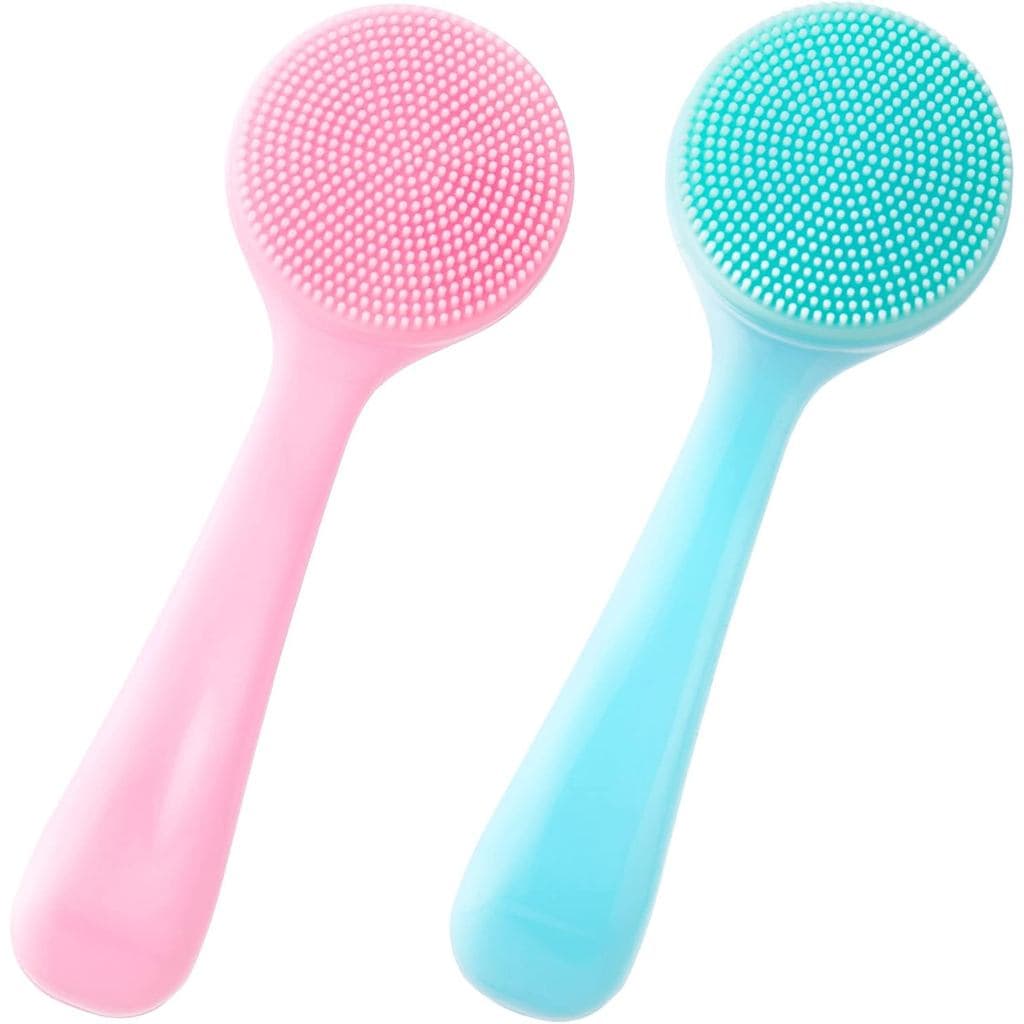 HINZIC Kit com 2 Escovas Manuais de Limpeza Facial de Silicone, Esfoliador e Limpador Facial à Prova d'Água, Amigo da Pe