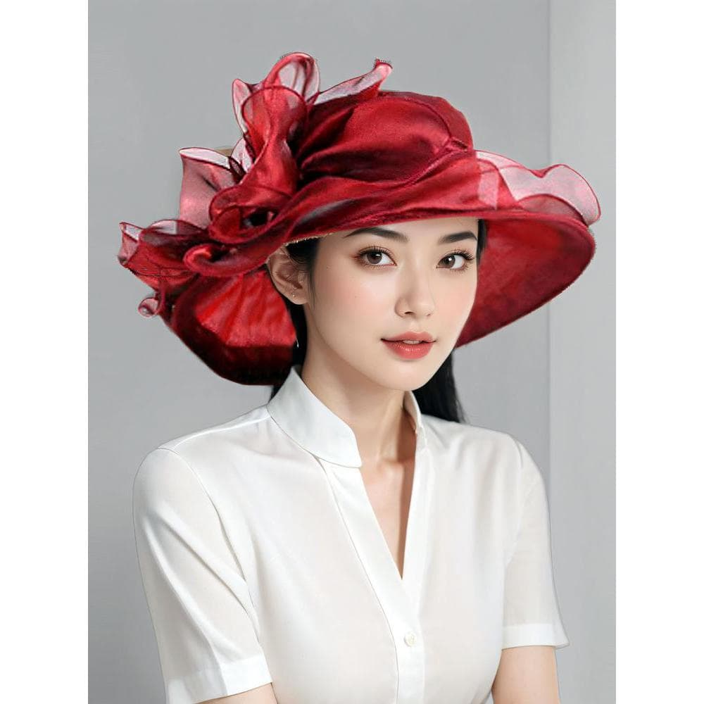 Feminino novo estilo Organza chapéu de sol verão chapéu de sol flor chapéu de sol estilo britânico dobrável chapéu legal