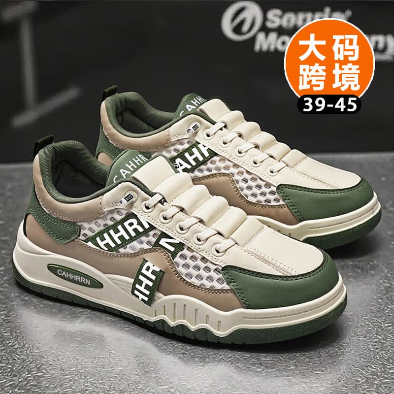2026 novo estilo verão respirável tamanho grande tênis de cano baixo masculino Commuter All-Match sapatos casuais estuda