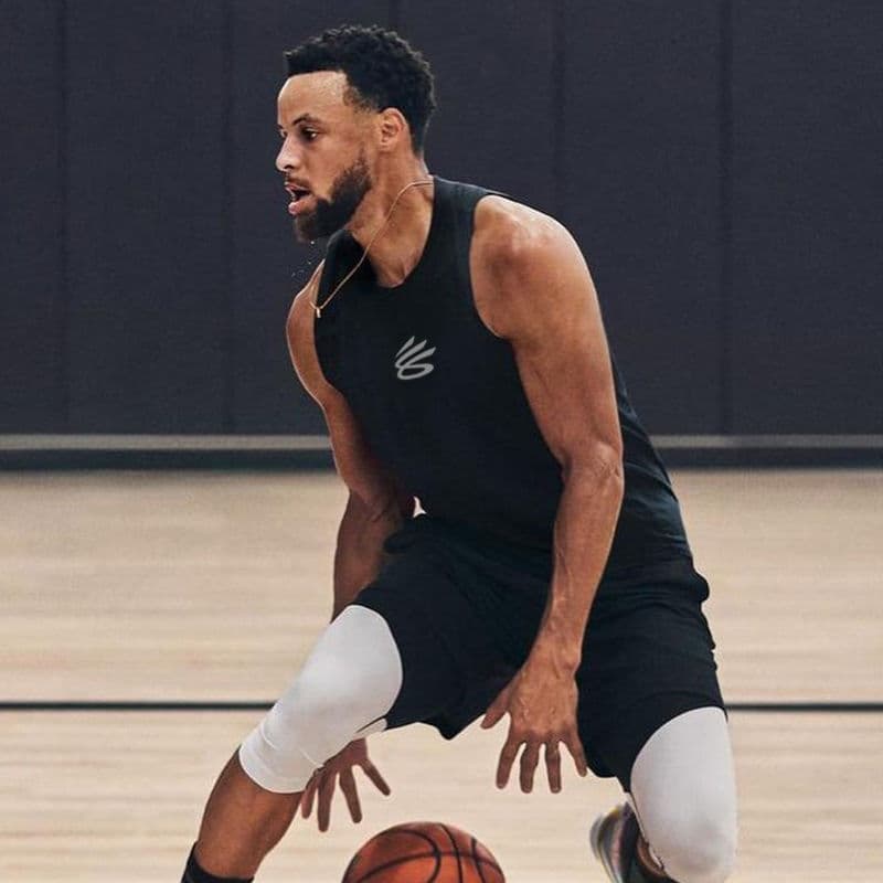 Curry basquete de secagem rápida terno de treinamento americano colete masculino camisa esportiva correndo Fitness solto