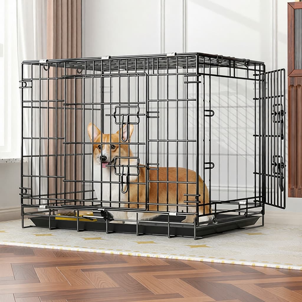 Gaiola para cães de exportação, gaiola pequena e média para uso doméstico, gaiola dobrável para cães, versão europeia da