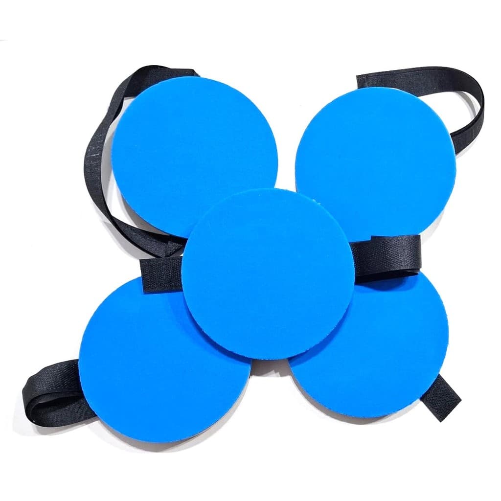 Pad para Estudo de Bateria Prender na Perna 13cm EVA Azul - 5un