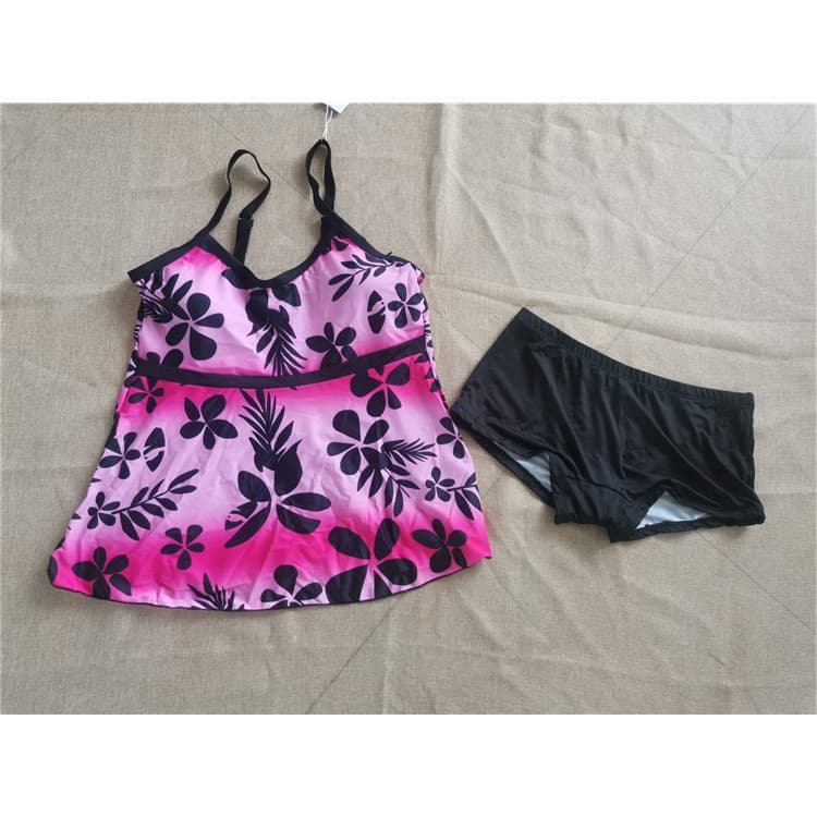D25-14 feminino estilo dividido Plus Size gordura MM mulher gorda conservador estudante maiô jogo verão terno de duas pe