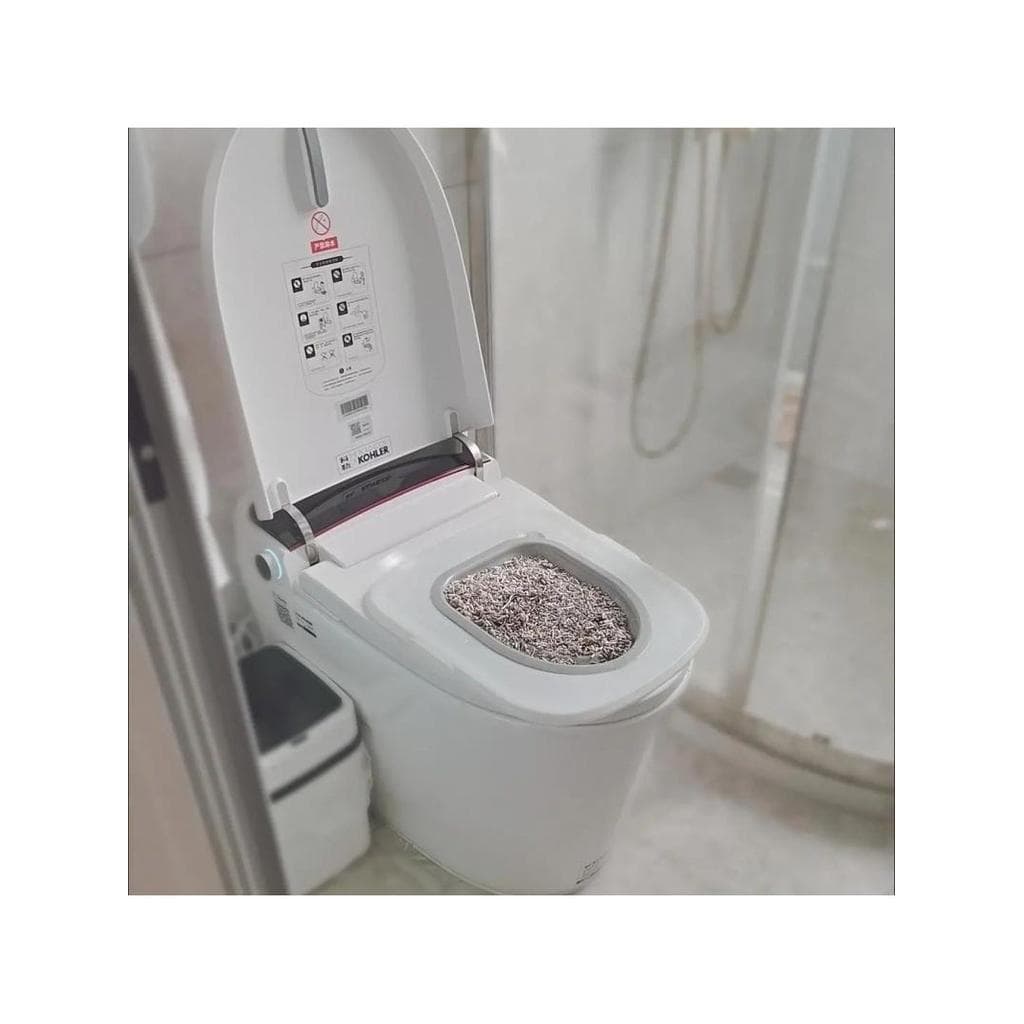 Novo estilo de toalete para gatos, caixa de areia para gatos, reutilizável, comadre para gatos, treinador de banheiro, c
