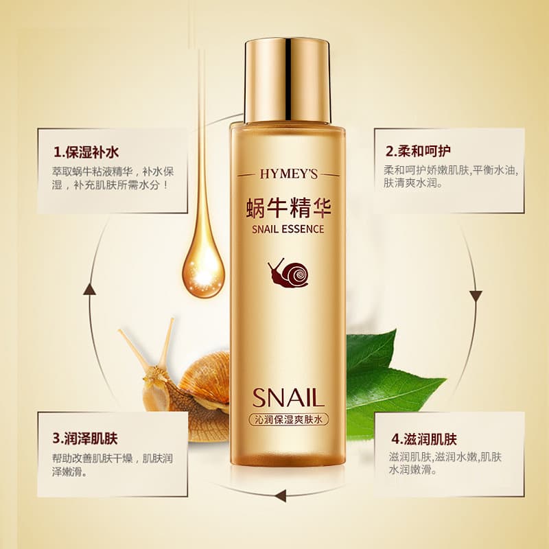 Imagem beleza caracol essência hidratante toner 120ml toner de pele seca hidratante toner de pele seca pacote molhado ág