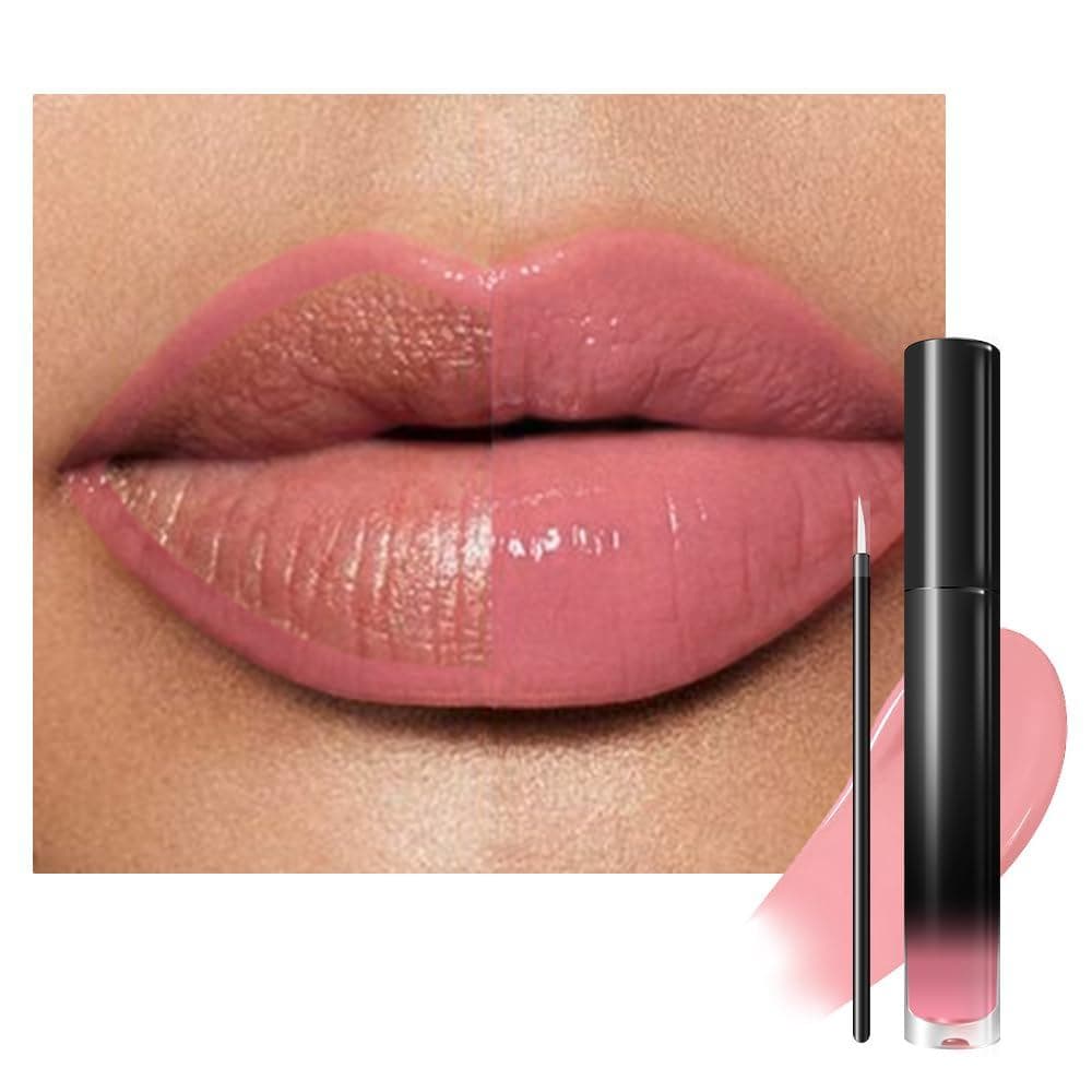 evpct Nude Pink Shimmer, Brilho Labial Líquido de Longa Duração e Resistente a Manchas, Maquiagem com Alta Pigmentação e