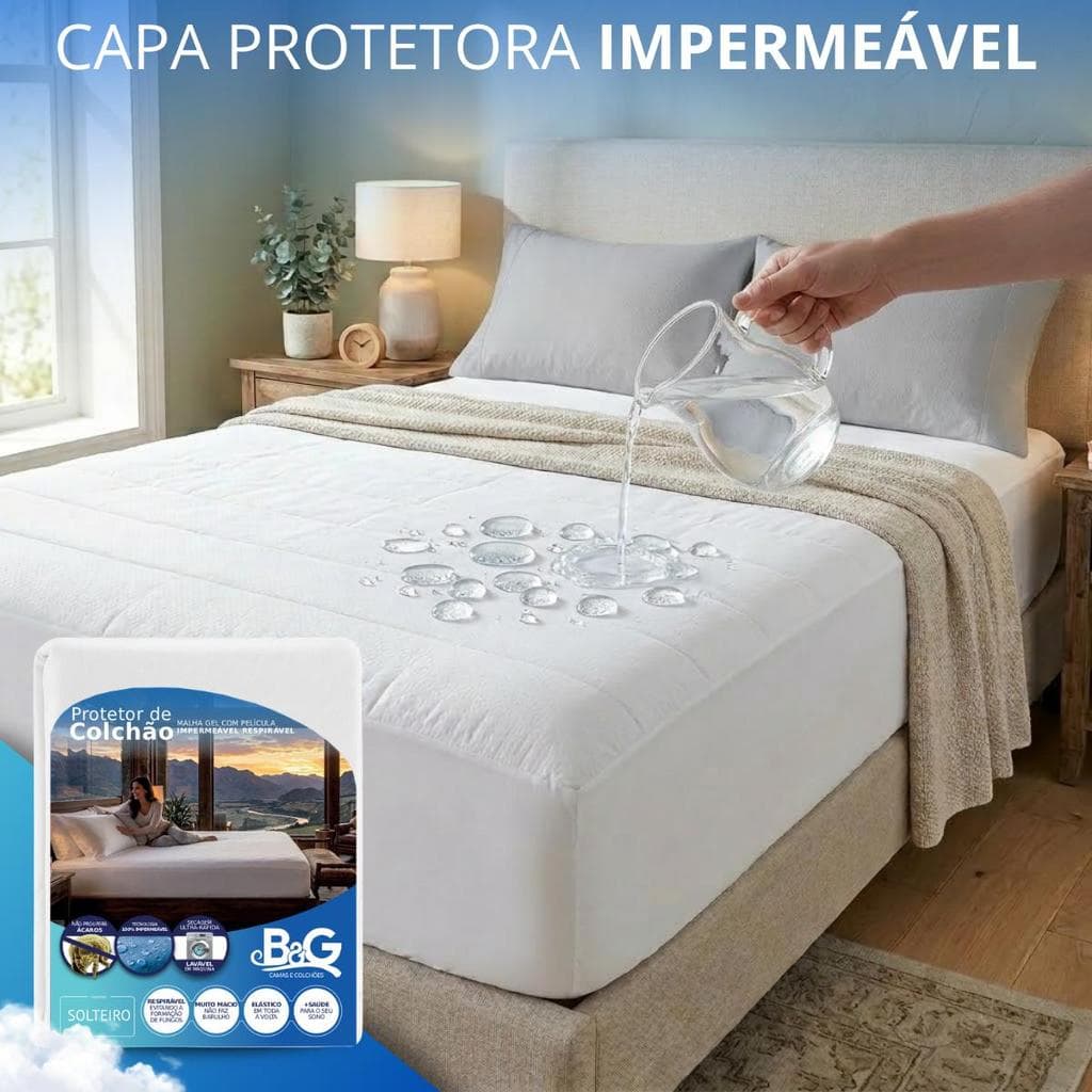 Capa Protetora Colchão Impermeável Malha Gel King para colchões 193x203