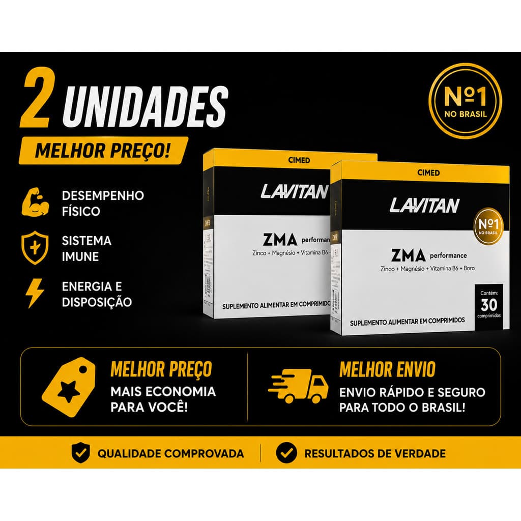 Kit C/ 2 - Lavitan Testo 30 Cpr Performance Cimed