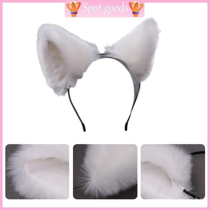 vava Cosplays Orelhas De Gatos Tiaras Anime Japonês Argola De Cabelo De Pelúcia Acessórios Para