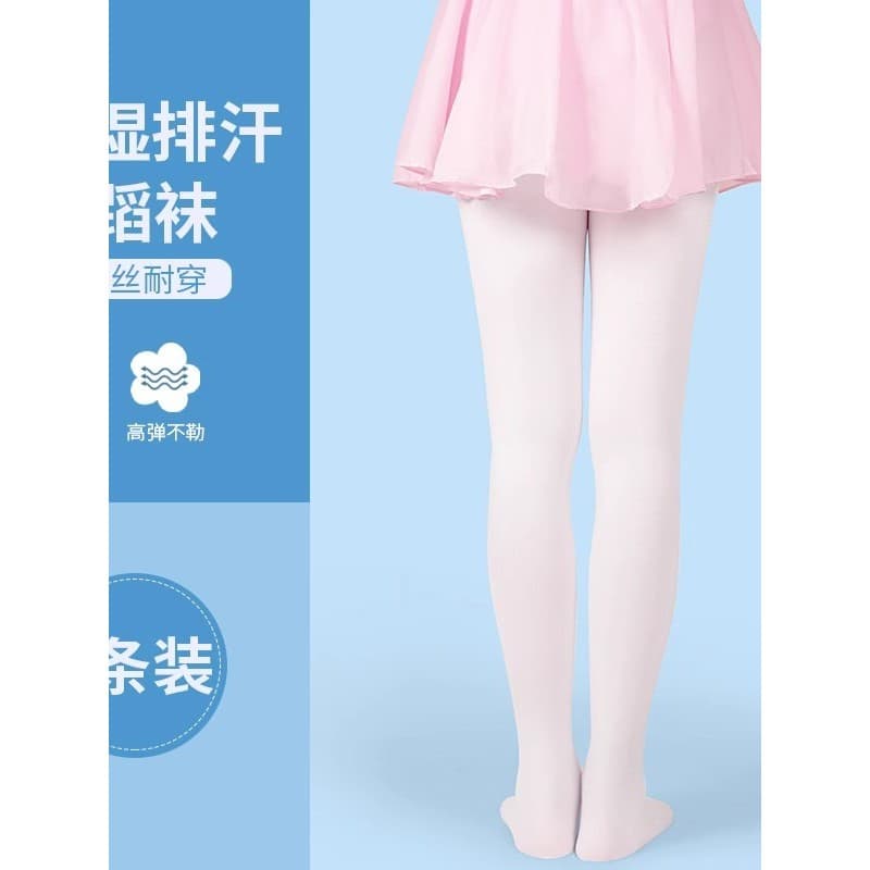 Crianças meias de dança verão Leggings finas meias brancas meninas prática meias especiais dança meia-calça meias