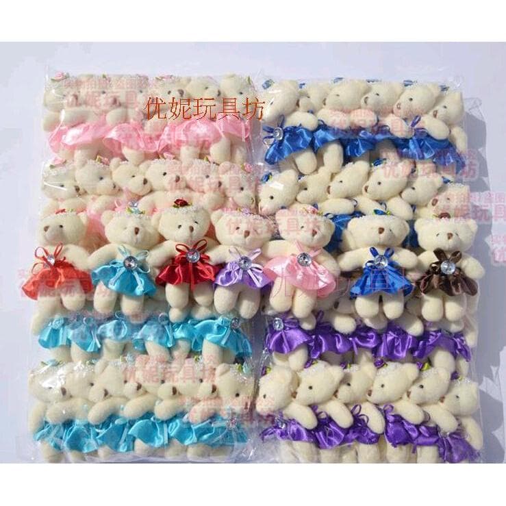 Strass urso conjunto buquê colorido boneca Material de embalagem pingente presente de casamento aspersão brinquedo de pe