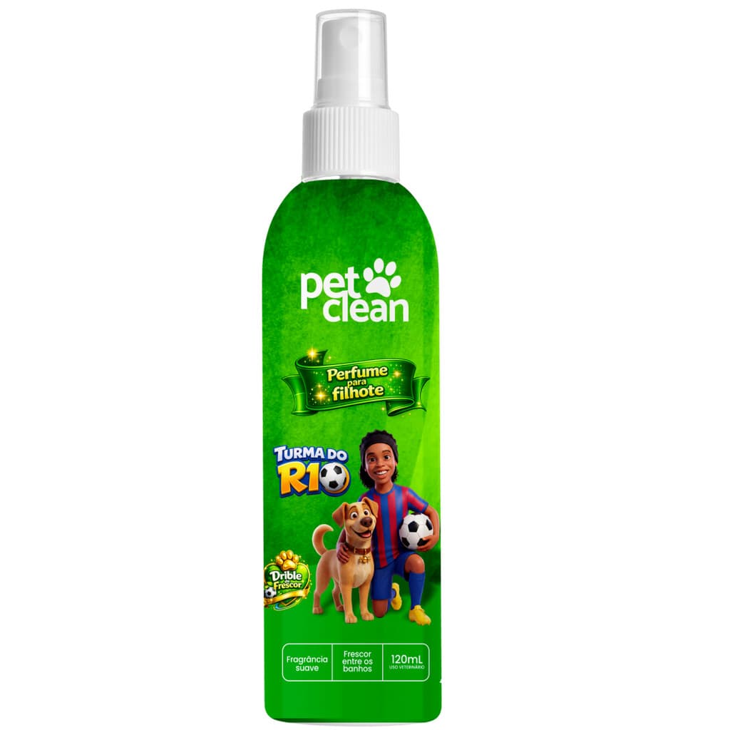 Perfume Filhotes Pet Clean Caes e Gatos Turma do R10 120ml