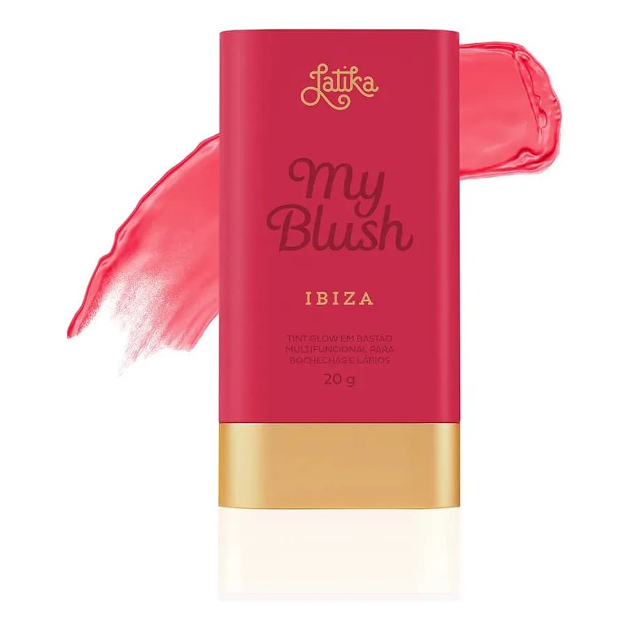 Latika My Blush 20g - Stick Multifuncional 3 Em 1 Olhos Bochechas E Lábios Ibiza Ibiza Rosa Pink