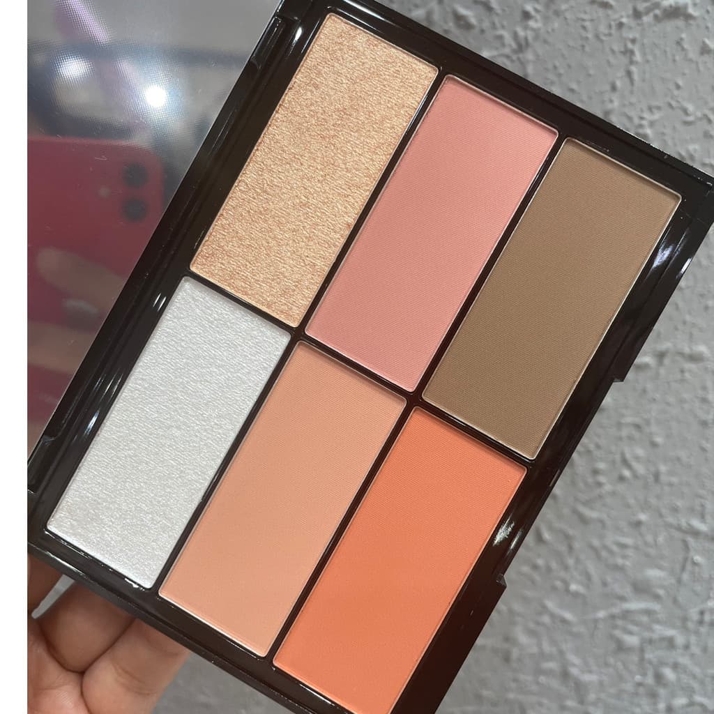 Saibaolina Contorno de Seis Cores Perolado Fosco Branco Puro Destaque Sombra Silhueta Blush Paleta de Sombras Iluminador