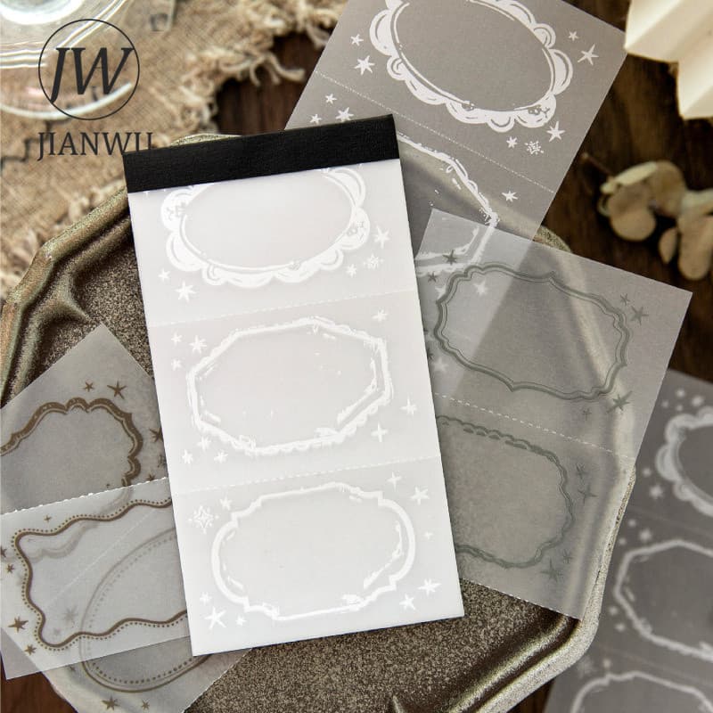 JIANWU Desdobrável Série De Tempo Vintage Flor Borda Paisagem Colagem Scrapbook Material Papel Criativo Junk Journal Pap