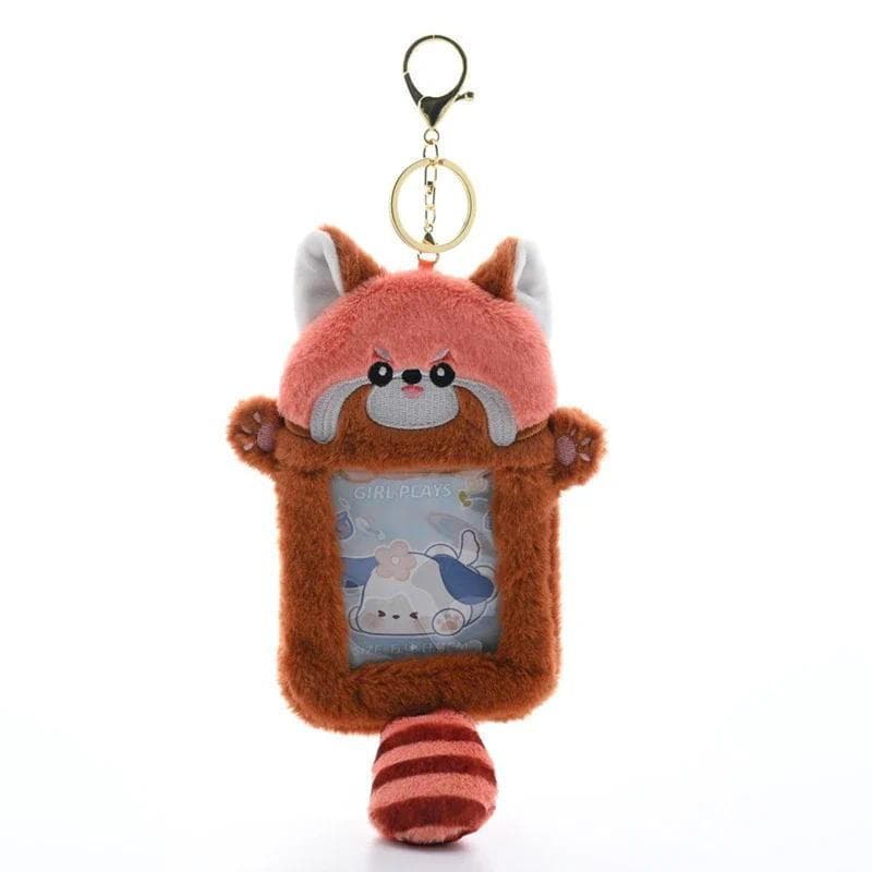 Chaveiro Porta-Cartões De Pelúcia Kawaii-Mini Carteira Estilo Japonês Para Cartão De Ônibus , Identificação E Moedas | A