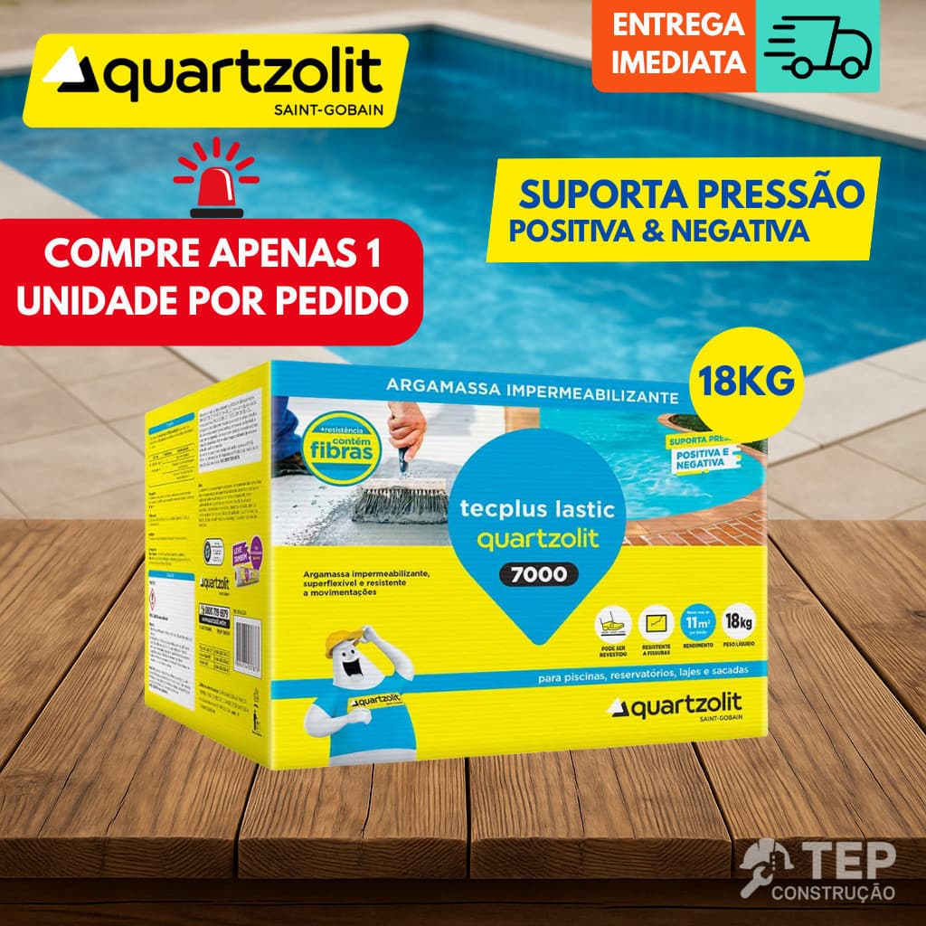 Impermeabilizante Tecplus Lastic 7000 Piscina 18kg Quartzolit