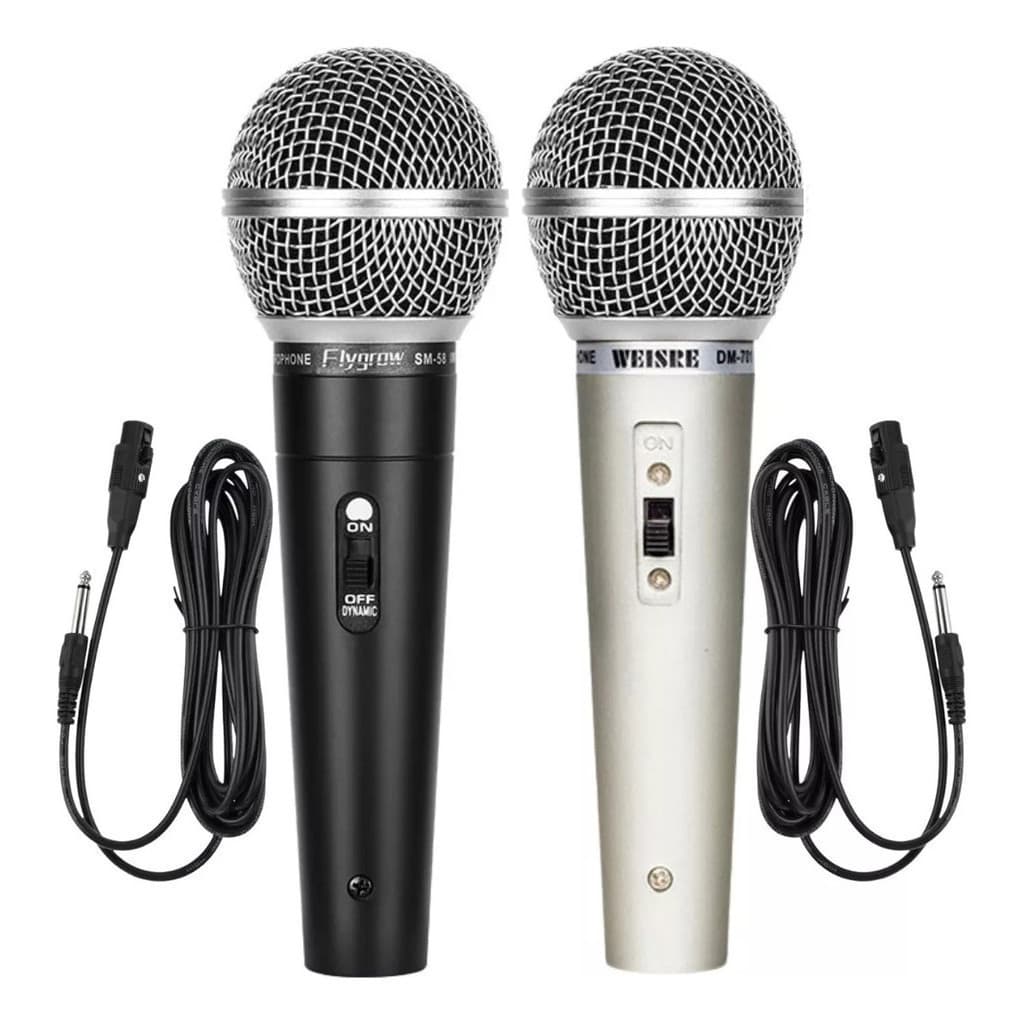 Microfones Profissional 1028 Dinâmico P10 Cor Preto/cinza