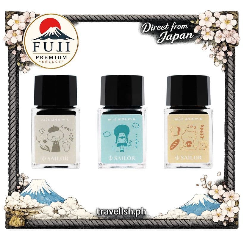 [Sailor] Conjunto de Tinta para Caneta Tinteiro Mizutama 10ml 3 Cores 13-3600-001 【Direto do Japão】