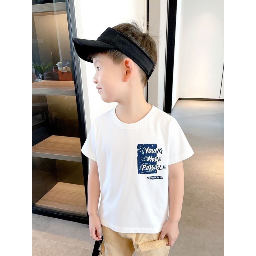 Marca comércio exterior 2026 verão roupas infantis novo estilo versão coreana infantil puro algodão esportes camiseta me