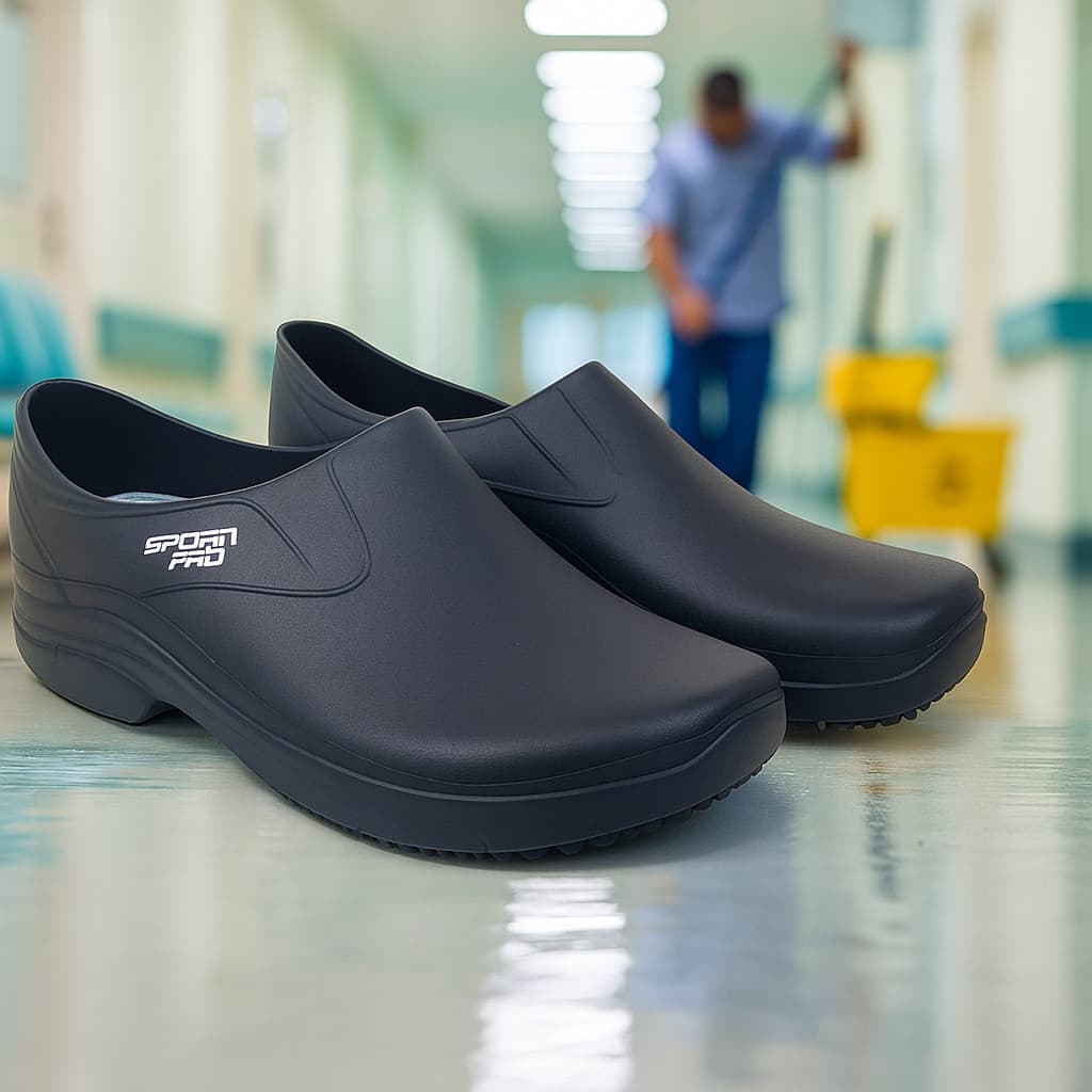 Sapato de Segurança Antiderrapante Sapato Para Limpeza Hospitalar