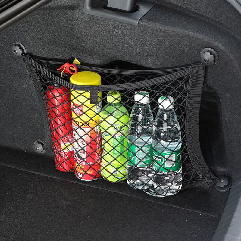 Rede de armazenamento de carro bolso Interior do carro suprimentos tronco lateral net armazenamento extintor de incêndio